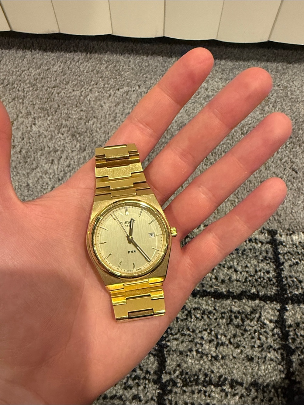Tissot Gold-Tone PRX Integrated Bracelet Watch